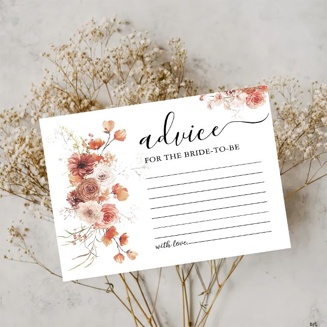 Boho Bloral Herbst Brautparty Advisor Card (Von Creator hochgeladen)