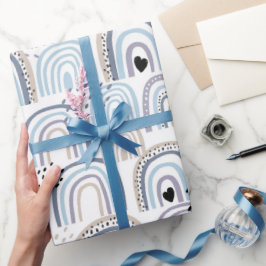 Boho Blue Baby Boy Rainbow Baby Shooting Baby Gesc Geschenkpapier
