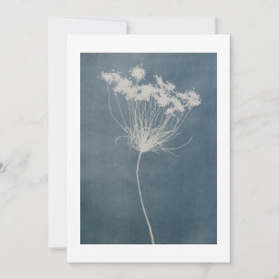 Boho Blue Blume Grußkarte
