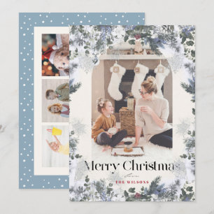 Boho Blue Botanical Arch 4 Foto Weihnachten