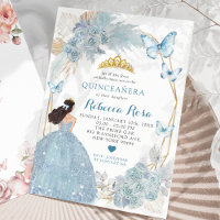 Boho Blue Butterfly Mexikanischer Princesa Quincea