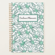 Boho Blue Daisy Muster Online Business Planner