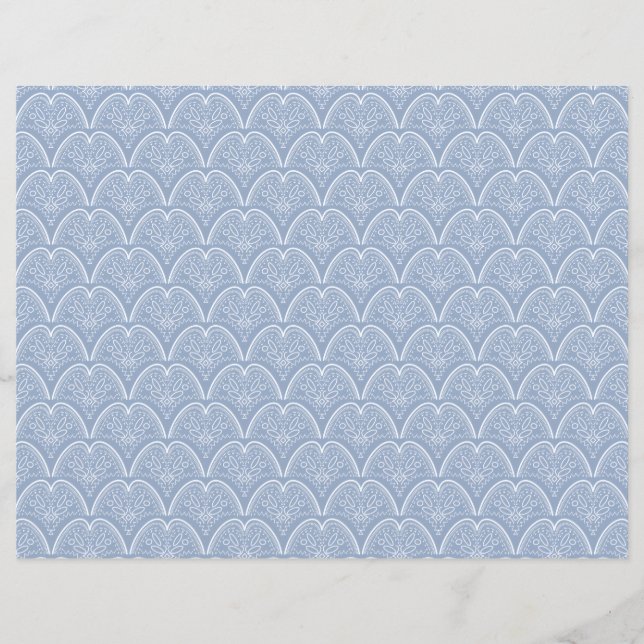 Boho Blue Delicate Shells Papier de fond (Devant)