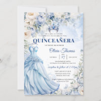 Boho Blue Dress & tiara hydrangea und weiße Rosen