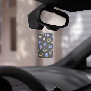 Boho Blue Gold Evil Eyes Air Freshener Autolufterfrischer
