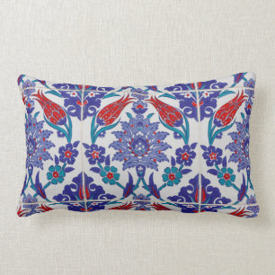 Boho Blue Marocain Carrelage Lancer Oreiller