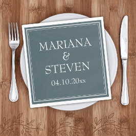 Boho Blue Modern Minimalistisch Serviette