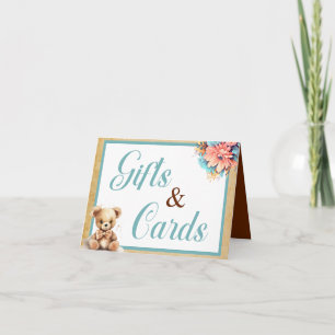 Boho Blue Oear Baby shower Cadeaux et cartes