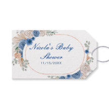 Boho Blue Pampas Grass Baby Dusche