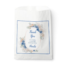 Boho Blue Pampas Grass Birthday