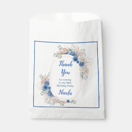 Boho Blue Pampas Grass Birthday Geschenktütchen