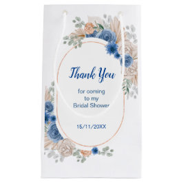 Boho Blue Pampas Grass Brautparty Kleine Geschenktüte