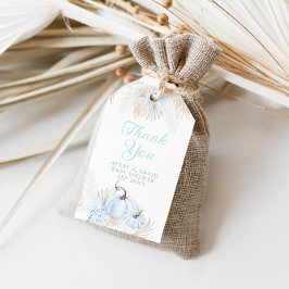 Boho Blue Pumpkin Es ist eine Baby-Dusche Geschenkanhänger