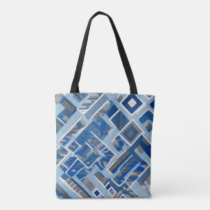 Boho Blue Shapes Tasche