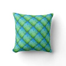 Boho Blue to Green Square Muster farbenfroh