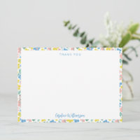 Boho Blue Yellow Ditsy Floral Custom Baby Dusche
