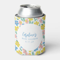 Boho Blue Yellow Ditsy Floral Custom Baby Dusche