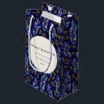 Boho Blue Yellow Hanukkah Botanical Custom Kleine Geschenktüte<br><div class="desc">Modern Boho Blue Yellow Hanukkah Botanische Geschenktasche</div>