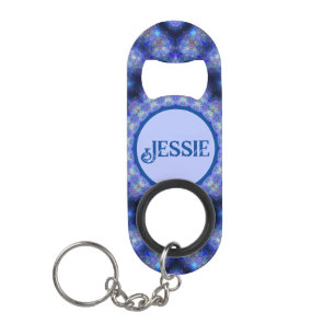 Boho Blues Personalize Name Gift Mini Flaschenöffner