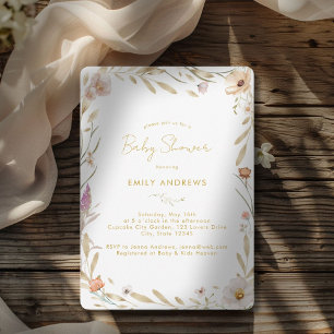 Boho Blume Baby Dusche Einladung