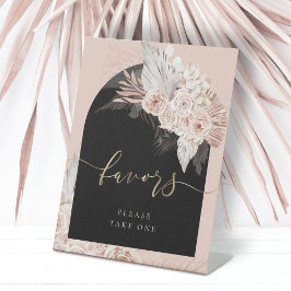 Boho-Blume-Bogen bevorzugt Podestschild Sockelschild