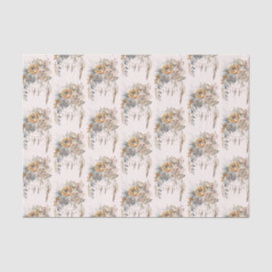 Boho Blume Bouquet und Dreamcatcher Pattern Seidenpapier