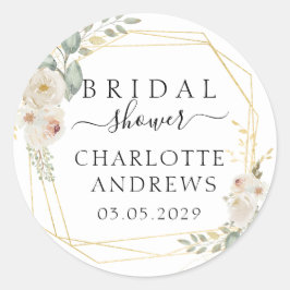 Boho Blume Brautparty Runder Aufkleber