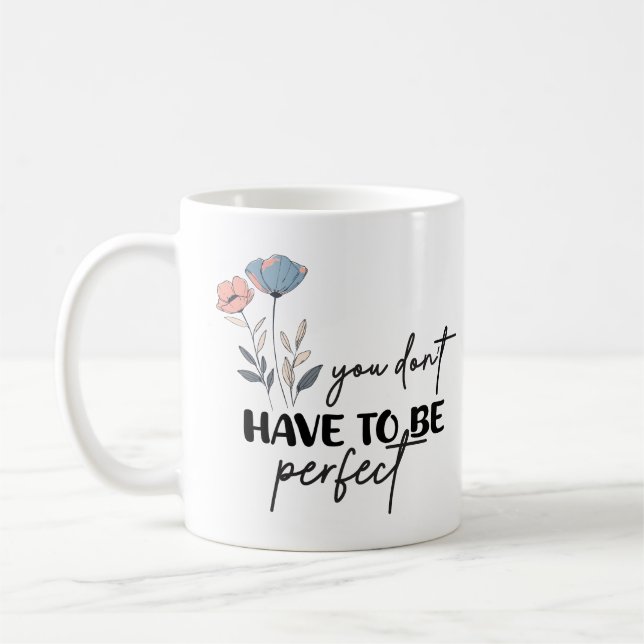 Boho Blume Christlicher Zitat Kaffeetasse (Links)