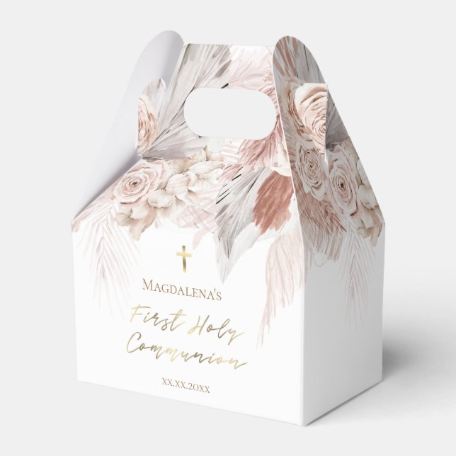 boho Blume Erste Heilige Kommune Geschenkschachtel (Vorderseite)