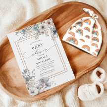 Boho Blume Floral Wildblume Rustikale Babydusche