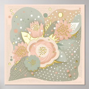 Boho Blume Foliendrucke
