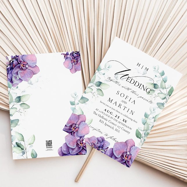 Boho Blume Garden Orchid Wedding Einladung (Von Creator hochgeladen)