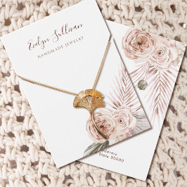 Boho Blume Halskette-Display-Karte