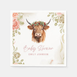 Boho Blume Highland Cow Serviette
