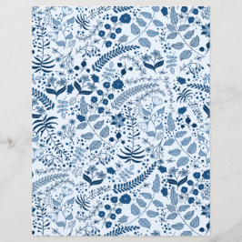 Boho-Blume im Papier der klassischen Blues
