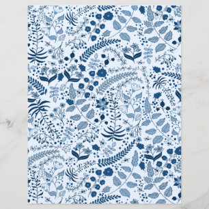 Boho-Blume im Papier der klassischen Blues