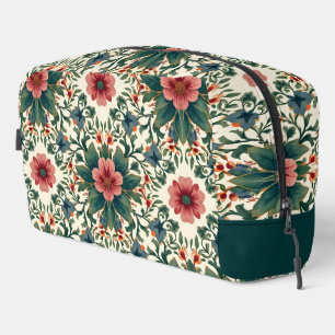 Boho Blume Magic - in den Farbtönen Grün und Rosa Waschbeutel