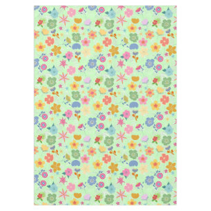 Boho Blume Muster B01.w LGreen BG Tischdecke