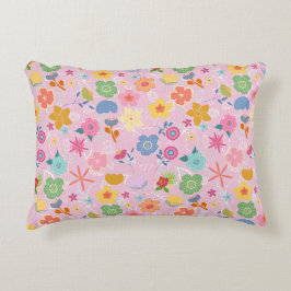 Boho Blume Muster B01.w LPink BG Dekokissen