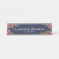 Boho Blume - Navy Blue - Monogram