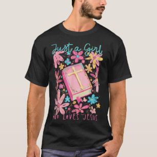 Boho Blume nur ein Mädchen, das Jesus religiös Lie T-Shirt