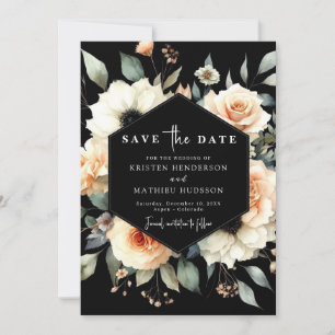 Boho Blume Peach Wedding Save The Date