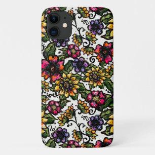 Boho Blume   Rosa und gelbe Blüten Case-Mate iPhone Hülle