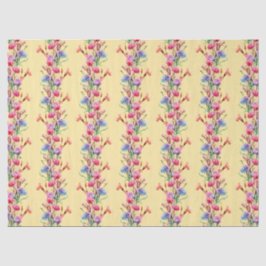 Boho Blume & Streifen Muster Niedlich gelb Seidenpapier