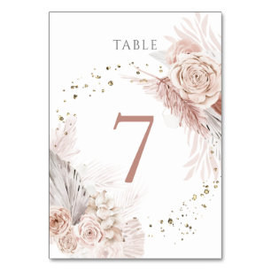 Boho-Blume Tischnummer 7