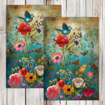BOHO-BLUME UND BIRD DECOUPAY