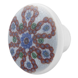 Boho Blume Viktorianisch Red Blue Keramikknauf