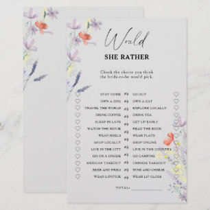 Boho Blume Wäre sie lieber Brautparty