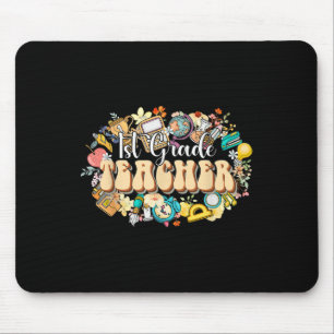 Boho Blumen 1. Klasse Lehrer Dankeschön Rückseite  Mousepad