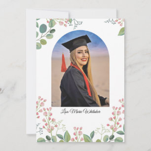 Boho-Blumen-Abschlussankündigung für die Hochschul Ankündigung